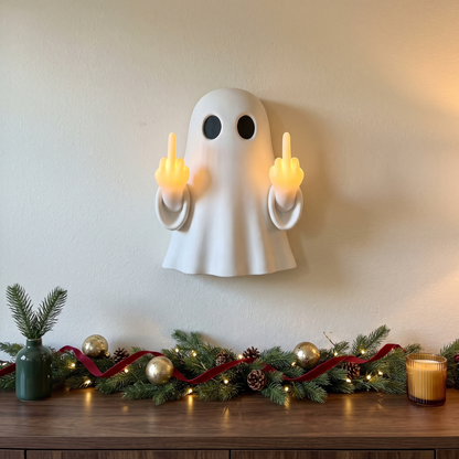 JollyFlips™ Light-Up Middle Finger Santa Wall Décor